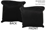 Solid Black 16"x16" Brazilian Cowhide Pillow #74340 by Hudson Hides