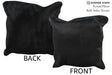 Solid Black 16"x16" Brazilian Cowhide Pillow #74342 by Hudson Hides