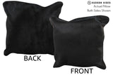 Solid Black 16"x16" Brazilian Cowhide Pillow #74342 by Hudson Hides