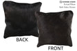 Solid Black 16"x16" Brazilian Cowhide Pillow #74366 by Hudson Hides