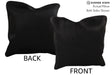 Solid Black 16"x16" Brazilian Cowhide Pillow #74369 by Hudson Hides