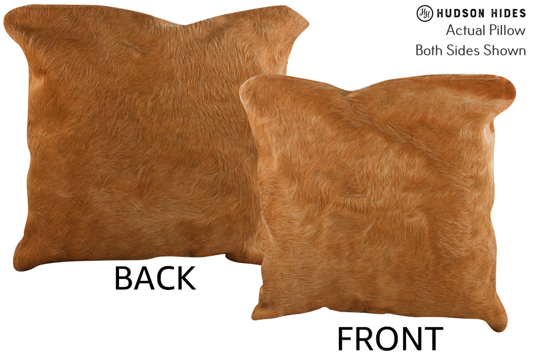 Solid Brown Pillow 16"x16"#74374 by Hudson Hides