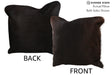 Solid Black 16"x16" Brazilian Cowhide Pillow #74378 by Hudson Hides