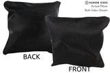 Solid Black 16"x16" Brazilian Cowhide Pillow #74390 by Hudson Hides