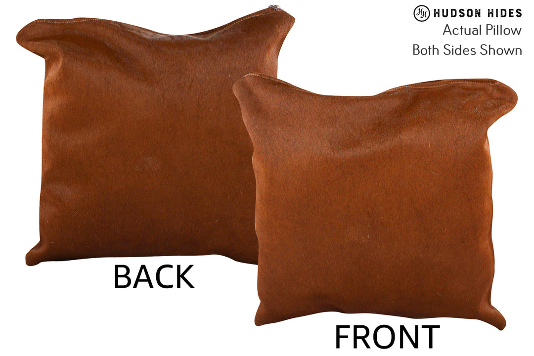Solid Brown Pillow 16"x16"#74394 by Hudson Hides