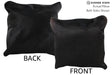 Solid Black 16"x16" Brazilian Cowhide Pillow #74396 by Hudson Hides