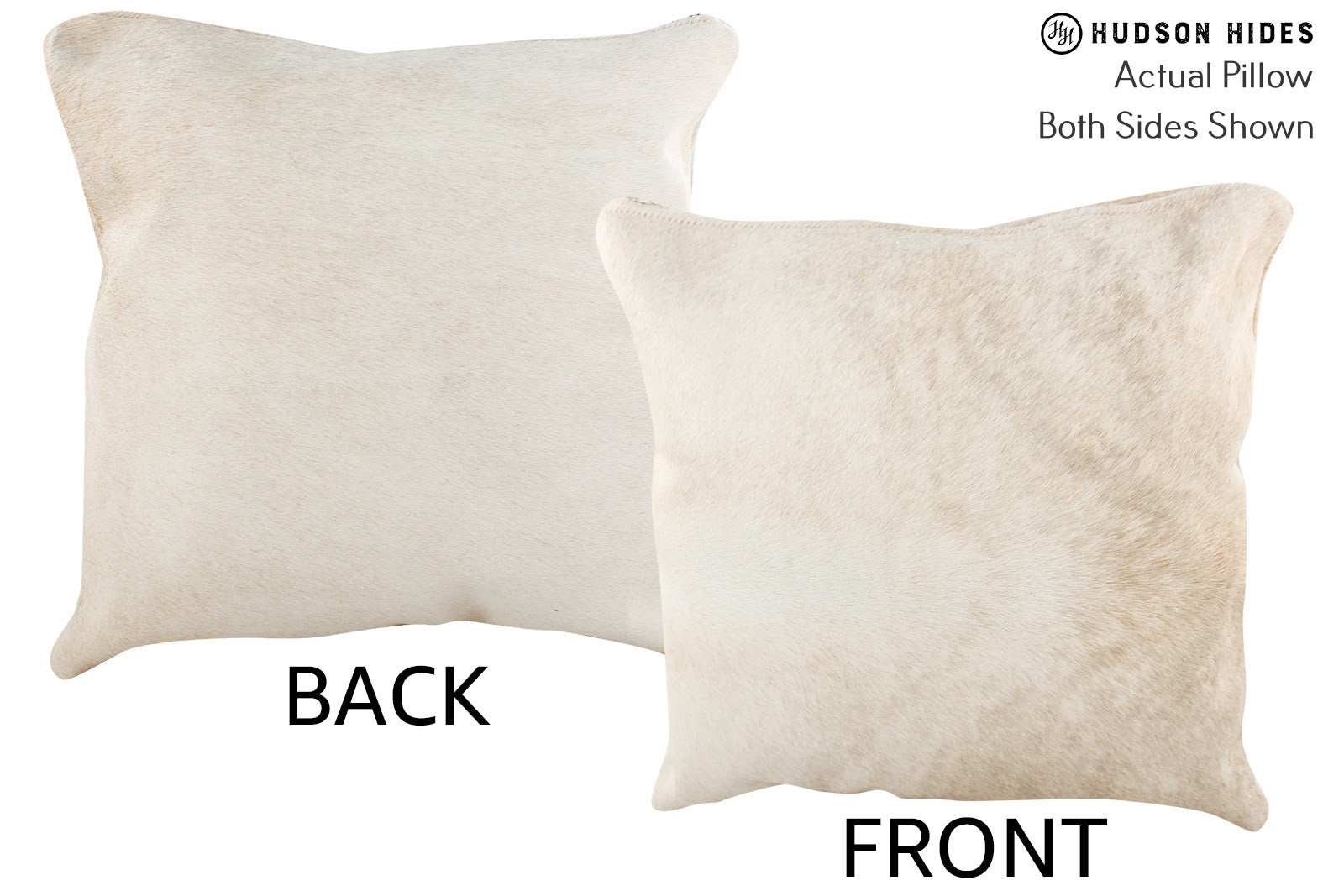 Beige and White Cowhide Pillow #74400