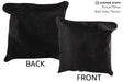 Solid Black 16"x16" Brazilian Cowhide Pillow #74405 by Hudson Hides