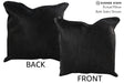 Solid Black 16"x16" Brazilian Cowhide Pillow #74413 by Hudson Hides
