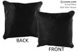 Solid Black 16"x16" Brazilian Cowhide Pillow #74421 by Hudson Hides