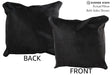 Solid Black 16"x16" Brazilian Cowhide Pillow #74427 by Hudson Hides