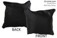 Solid Black 16"x16" Brazilian Cowhide Pillow #74432 by Hudson Hides