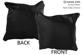 Solid Black 16"x16" Brazilian Cowhide Pillow #74432 by Hudson Hides