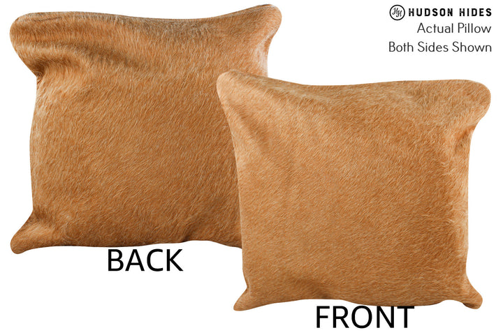 Beige 16"x16" Brazilian Cowhide Pillow #74441 by Hudson Hides