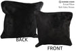 Solid Black 16"x16" Brazilian Cowhide Pillow #74450 by Hudson Hides