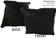 Solid Black 16"x16" Brazilian Cowhide Pillow #74456 by Hudson Hides