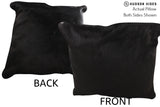 Solid Black 16"x16" Brazilian Cowhide Pillow #74456 by Hudson Hides