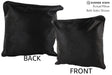 Solid Black 16"x16" Brazilian Cowhide Pillow #74459 by Hudson Hides