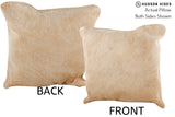 Beige 16"x16" Brazilian Cowhide Pillow #74468 by Hudson Hides