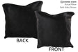 Solid Black 16"x16" Brazilian Cowhide Pillow #74496 by Hudson Hides