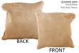 Beige 16"x16" Brazilian Cowhide Pillow #74498 by Hudson Hides