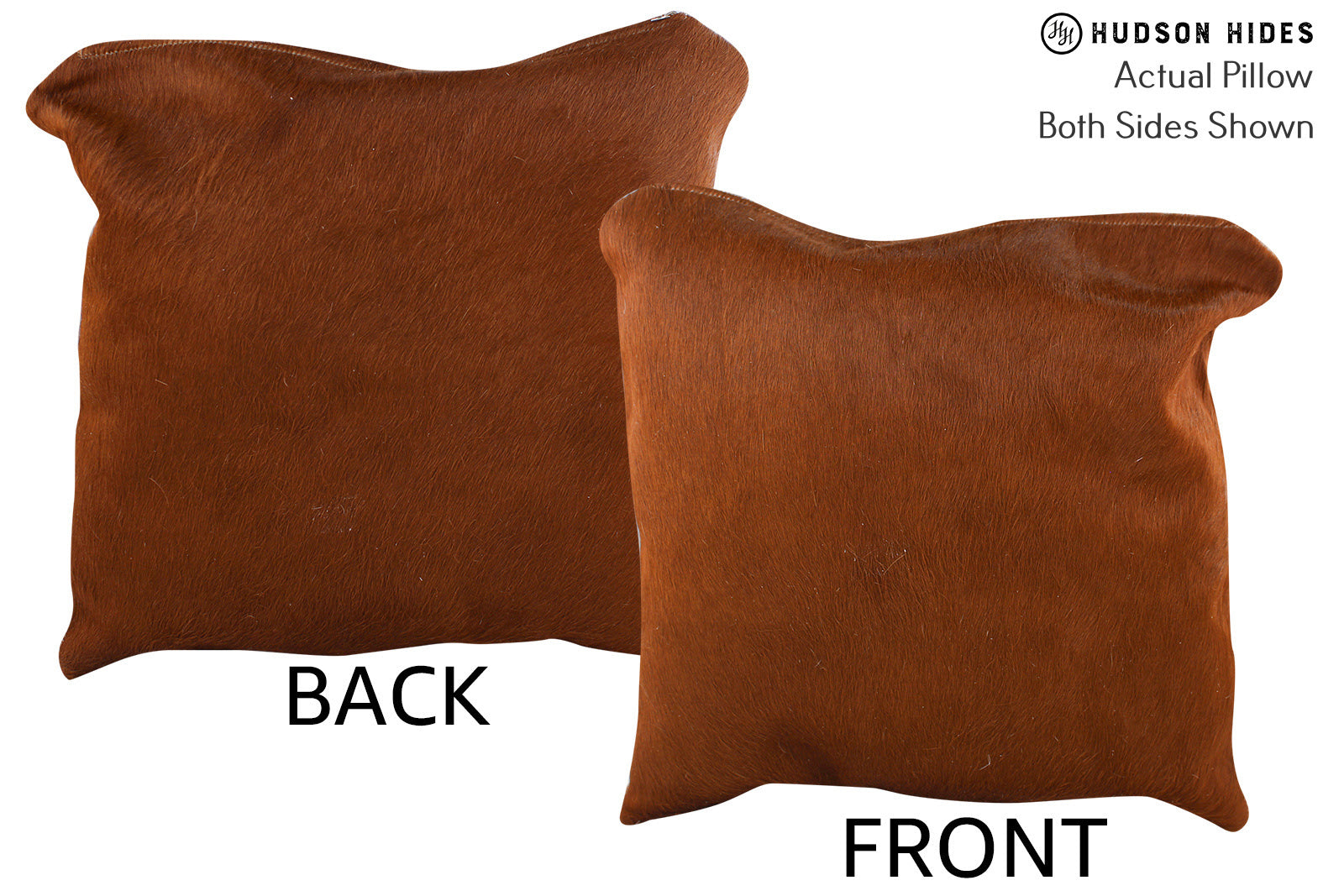 Solid Brown Cowhide Pillow #74509