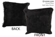 Solid Black 16"x16" Brazilian Cowhide Pillow #74511 by Hudson Hides