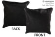 Solid Black 16"x16" Brazilian Cowhide Pillow #74513 by Hudson Hides