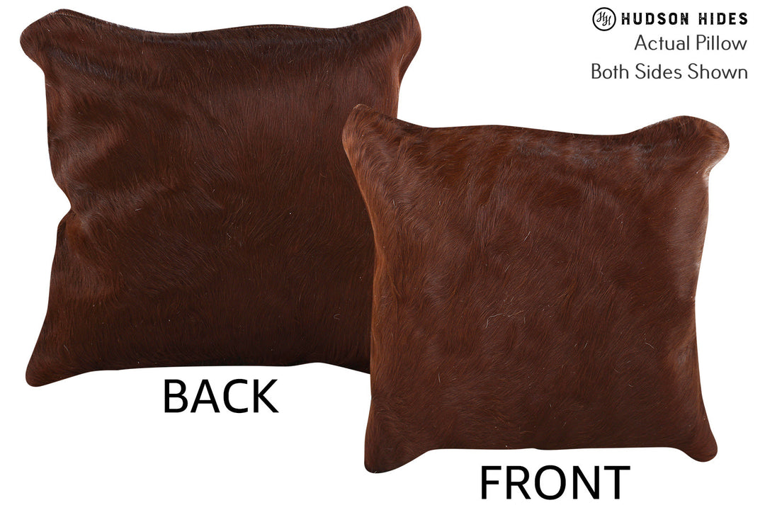 Solid Brown Pillow 16"x16"#74516 by Hudson Hides