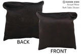 Solid Black 16"x16" Brazilian Cowhide Pillow #74524 by Hudson Hides