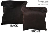 Solid Black 16"x16" Brazilian Cowhide Pillow #74539 by Hudson Hides