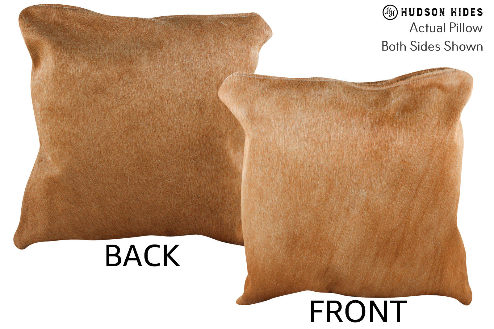 Solid Brown Cowhide Pillow #74540