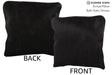 Solid Black 16"x16" Brazilian Cowhide Pillow #74545 by Hudson Hides