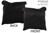 Solid Black 16"x16" Brazilian Cowhide Pillow #74550 by Hudson Hides