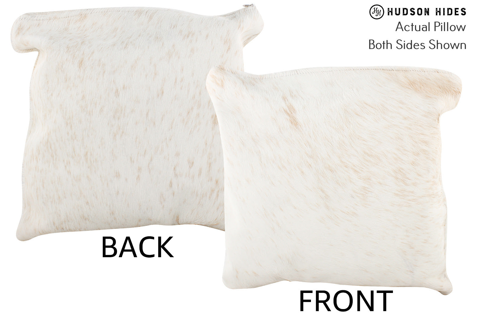 Beige and White Cowhide Pillow #74565