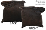 Solid Black 16"x16" Brazilian Cowhide Pillow #74575 by Hudson Hides