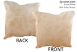 Beige 16"x16" Brazilian Cowhide Pillow #74585 by Hudson Hides