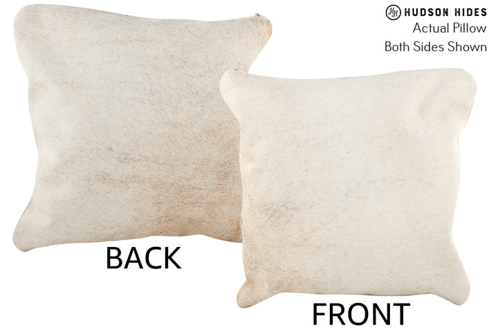 Beige 16"x16" Brazilian Cowhide Pillow #74598 by Hudson Hides