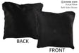 Solid Black 16"x16" Brazilian Cowhide Pillow #74616 by Hudson Hides