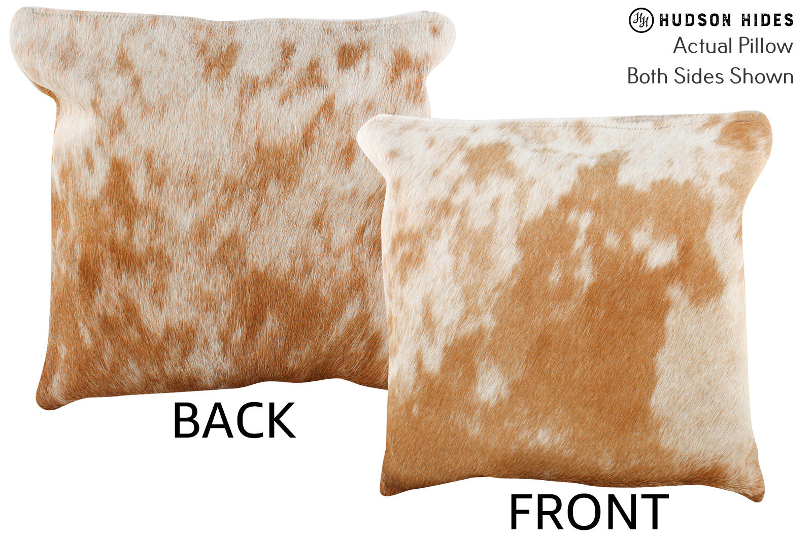 Beige and White Cowhide Pillow #74649