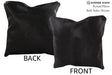 Solid Black 16"x16" Brazilian Cowhide Pillow #74665 by Hudson Hides