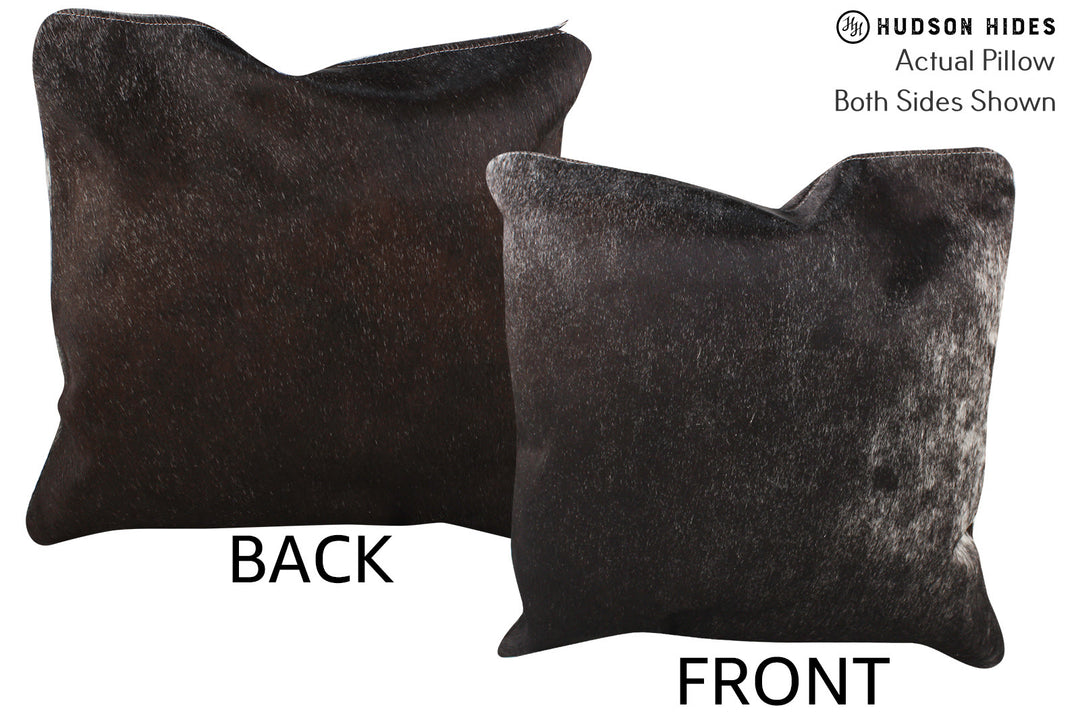 Solid Black Pillow 16"x16"#74673 by Hudson Hides