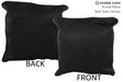 Solid Black 16"x16" Brazilian Cowhide Pillow #74677 by Hudson Hides