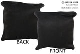 Solid Black 16"x16" Brazilian Cowhide Pillow #74677 by Hudson Hides