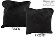 Solid Black 16"x16" Brazilian Cowhide Pillow #74679 by Hudson Hides