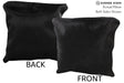 Solid Black 16"x16" Brazilian Cowhide Pillow #74684 by Hudson Hides