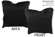 Solid Black 16"x16" Brazilian Cowhide Pillow #74693 by Hudson Hides