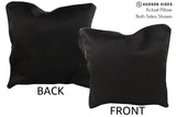 Solid Black 16"x16" Brazilian Cowhide Pillow #74693 by Hudson Hides