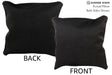 Solid Black 16"x16" Brazilian Cowhide Pillow #74699 by Hudson Hides
