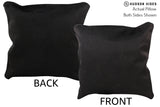 Solid Black 16"x16" Brazilian Cowhide Pillow #74699 by Hudson Hides